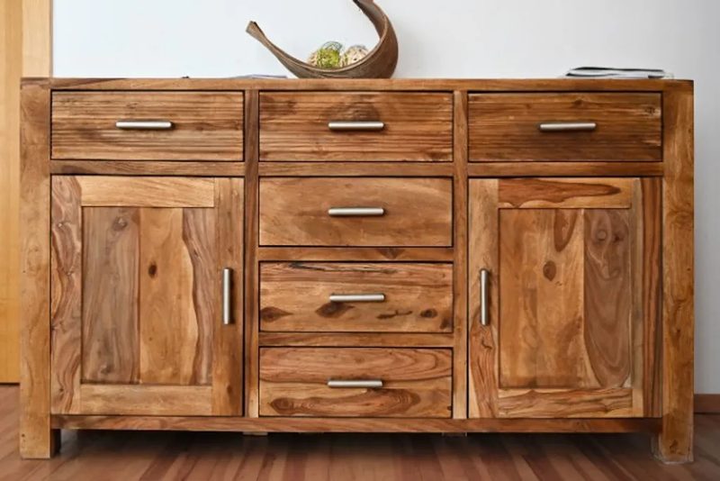 Mueble de salón y comedor a medida integrado en la pared